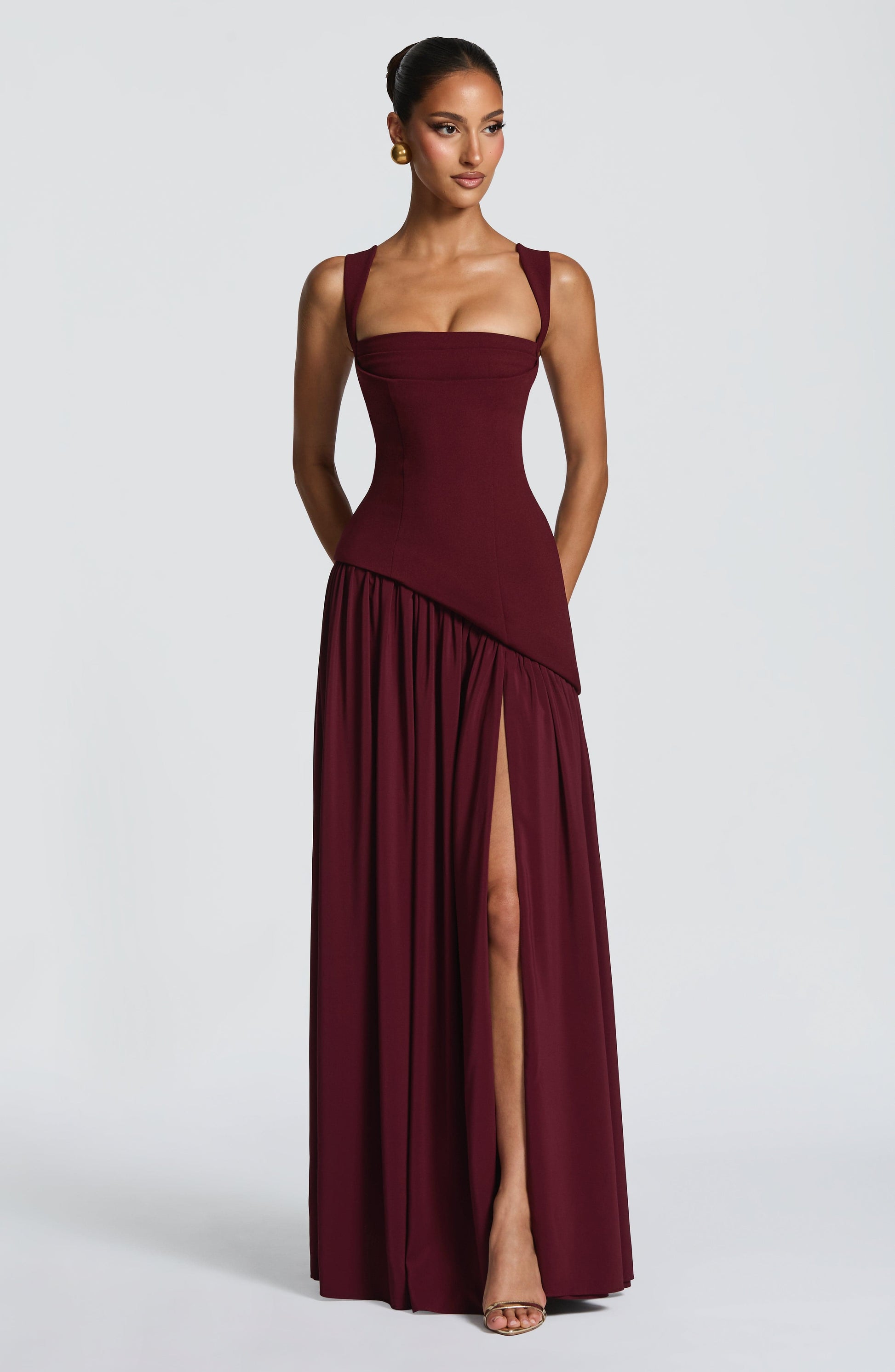 TULLULAH MAXI DRESS - CHERRY LACQUER