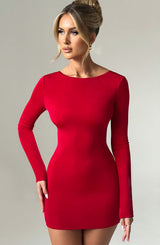 UNA MINI DRESS - RED
