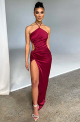 VANESSA MAXI DRESS - WINE