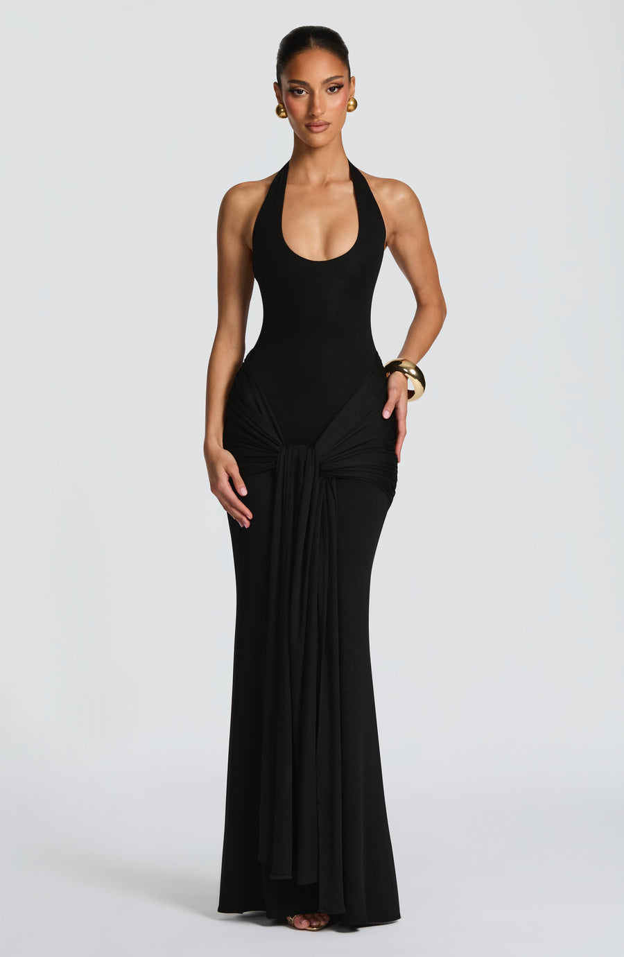 VESTIDO LARGO VENEDA - NEGRO