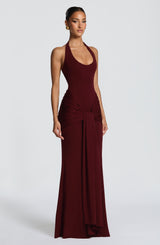 VENEDA MAXI DRESS - CHERRY LACQUER