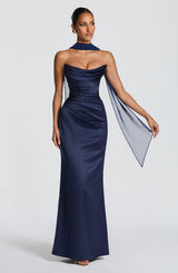 VESSA MAXI DRESS - NAVY