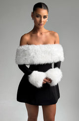 VILLANELLE MINI DRESS - BLACK/WHITE