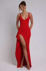 VIOLETTA MAXI DRESS - RED