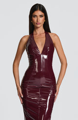 VIOLETTE MIDI DRESS - CHERRY LACQUER