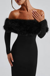 VITTORIA MIDI DRESS-BLACK