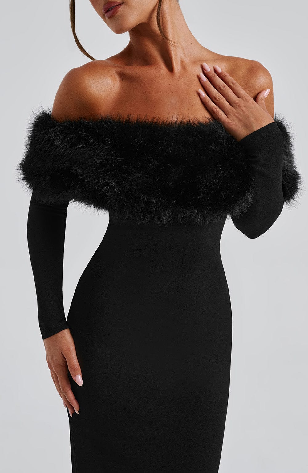 VITTORIA MIDI DRESS-BLACK