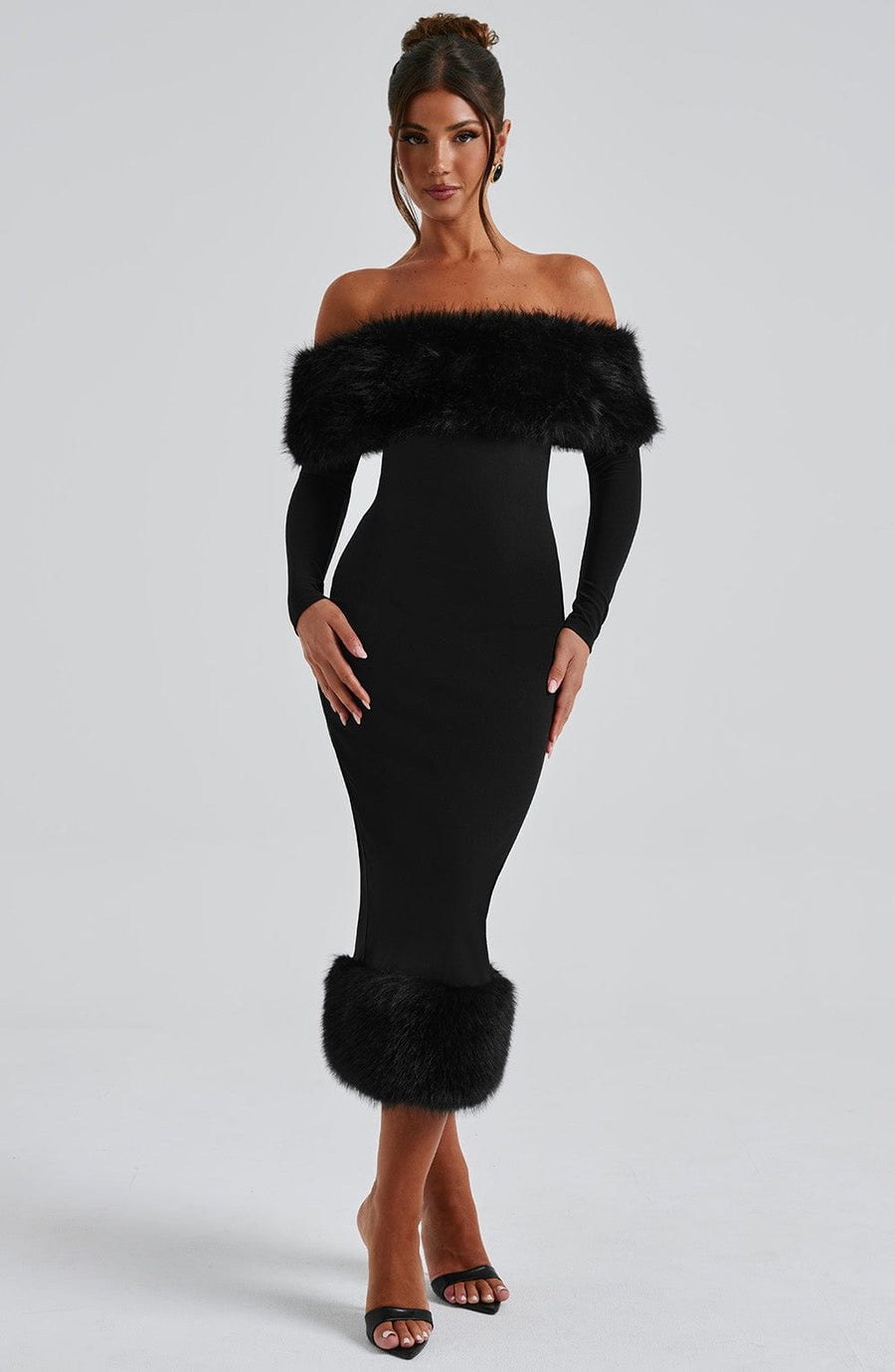 VESTIDO MIDI VITTORIA-NEGRO