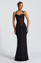 VIXEN MAXI DRESS - BLACK