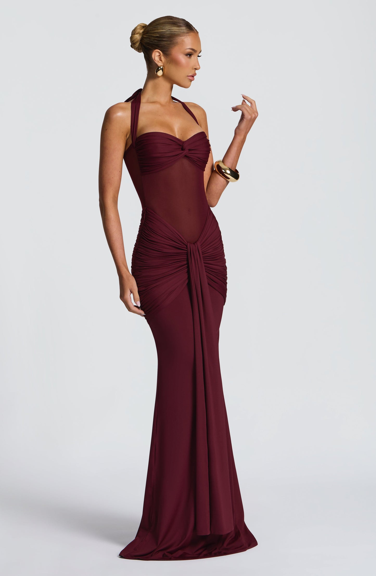 VIXEN MAXI DRESS - CHERRY LACQUER