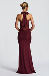 VIXEN MAXI DRESS - CHERRY LACQUER