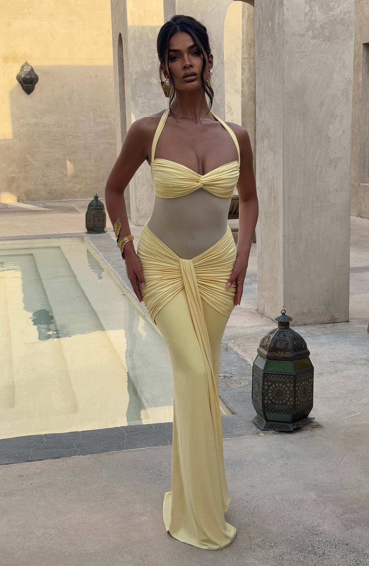 VIXEN MAXI DRESS - LEMON