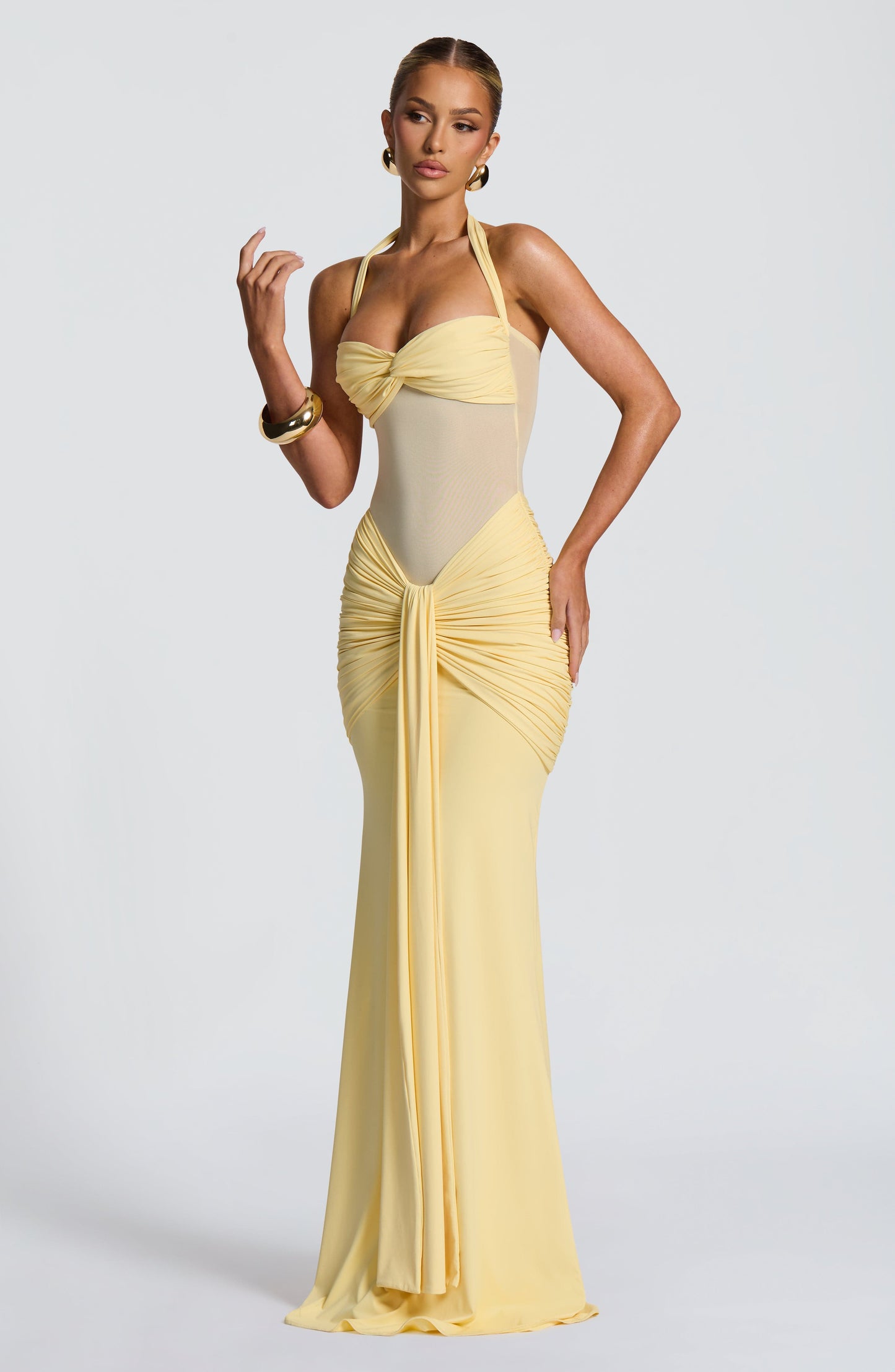 VIXEN MAXI DRESS - LEMON