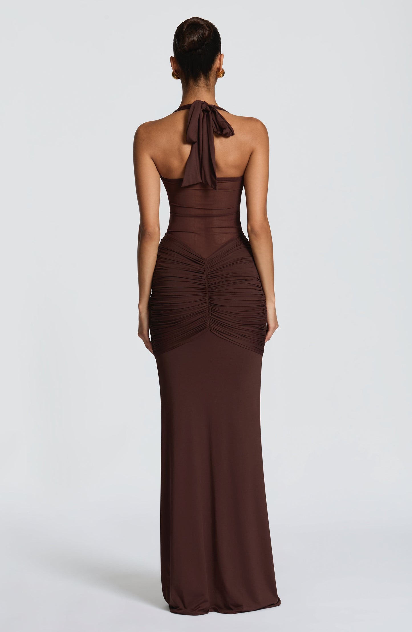 VIXEN MAXI DRESS - PLUM BROWN