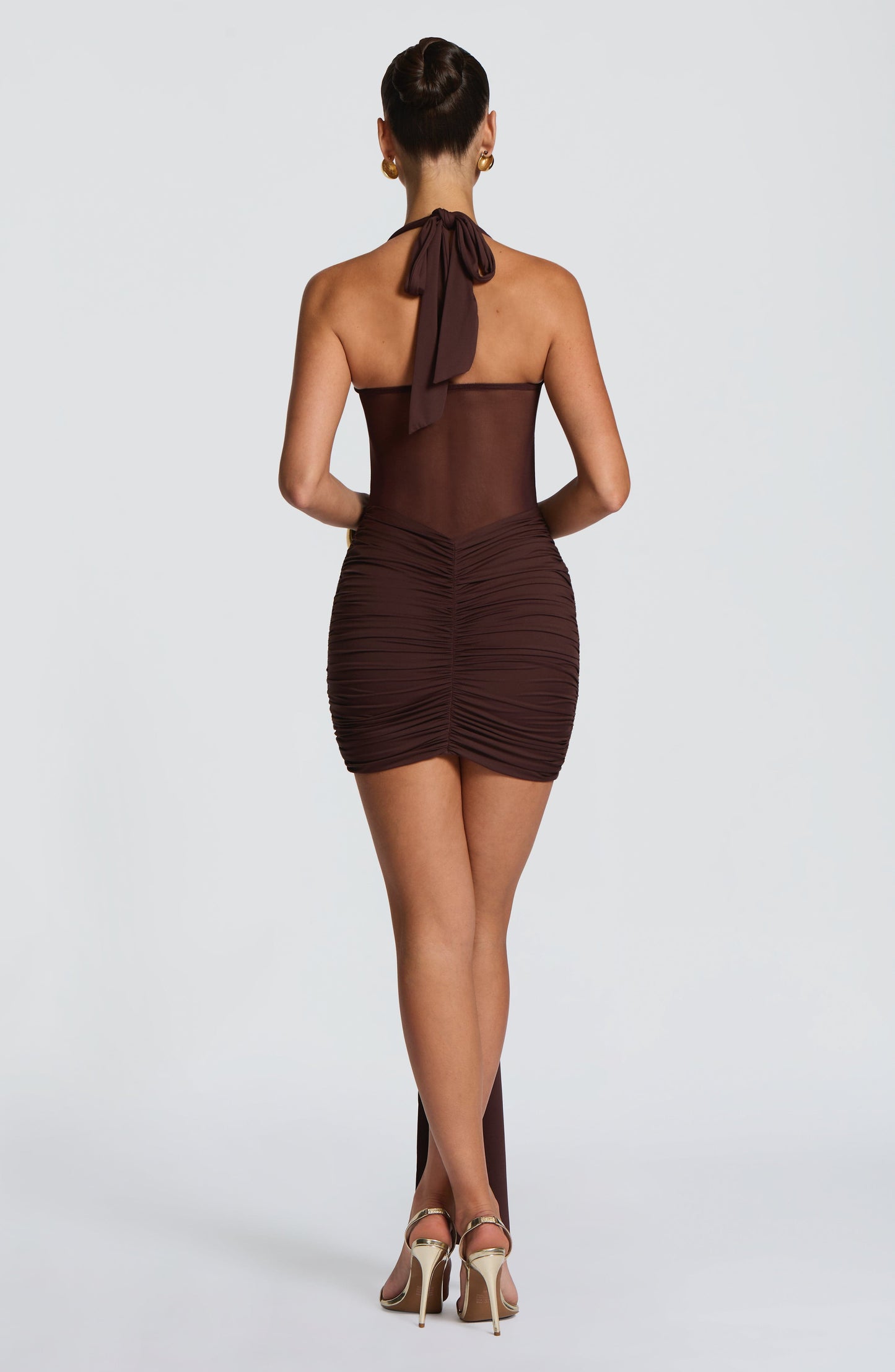 VIXEN MINI DRESS - PLUM BROWN