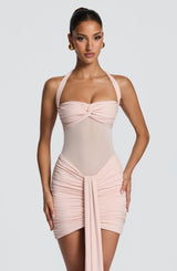 VIXEN MINI DRESS - SOFT BLUSH
