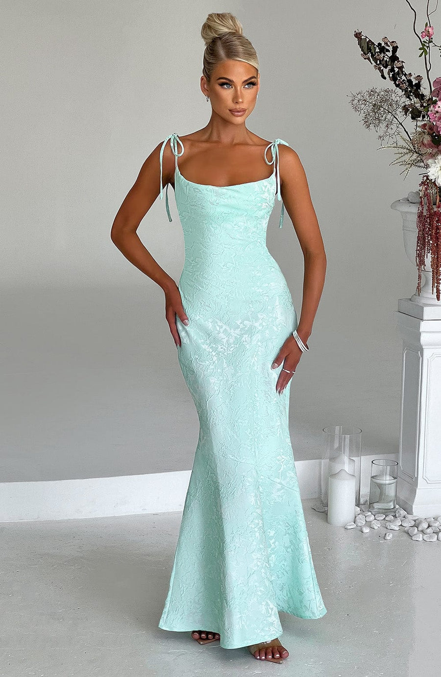 VESTIDO LARGO WHITNEY - MENTA