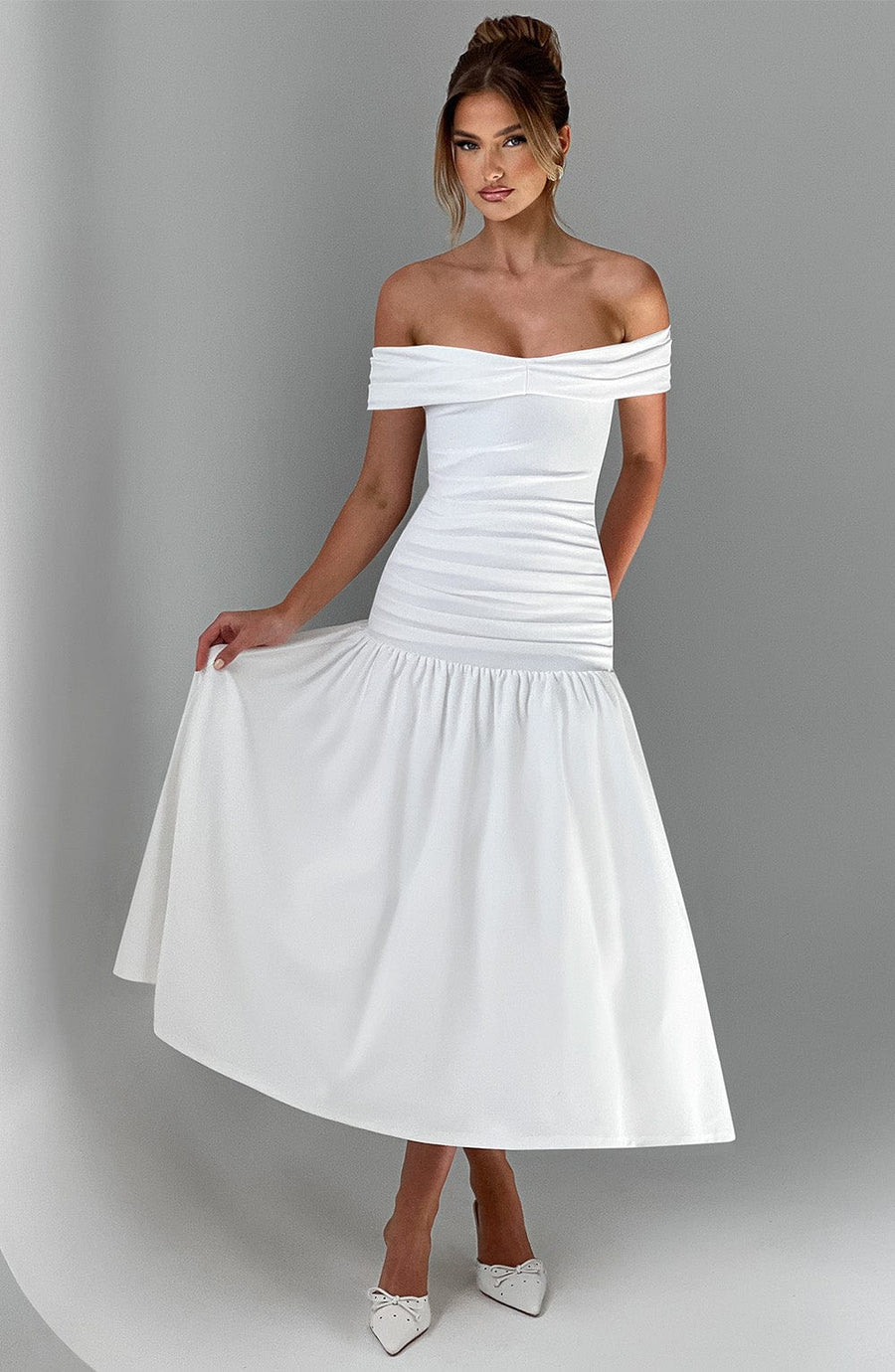 VESTIDO MIDAXI WILHELMINA - MARFIL