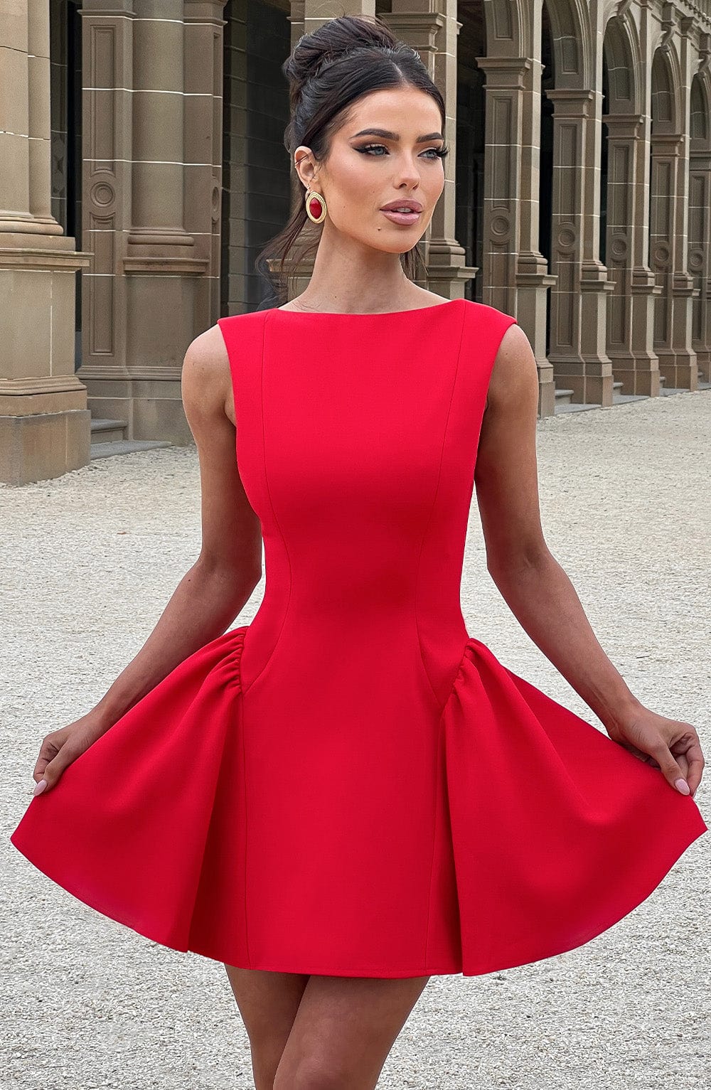 YALINA MINI DRESS - RED
