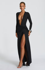 YSABELLA MAXI DRESS - BLACK