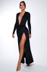 YSABELLA MAXI DRESS - BLACK