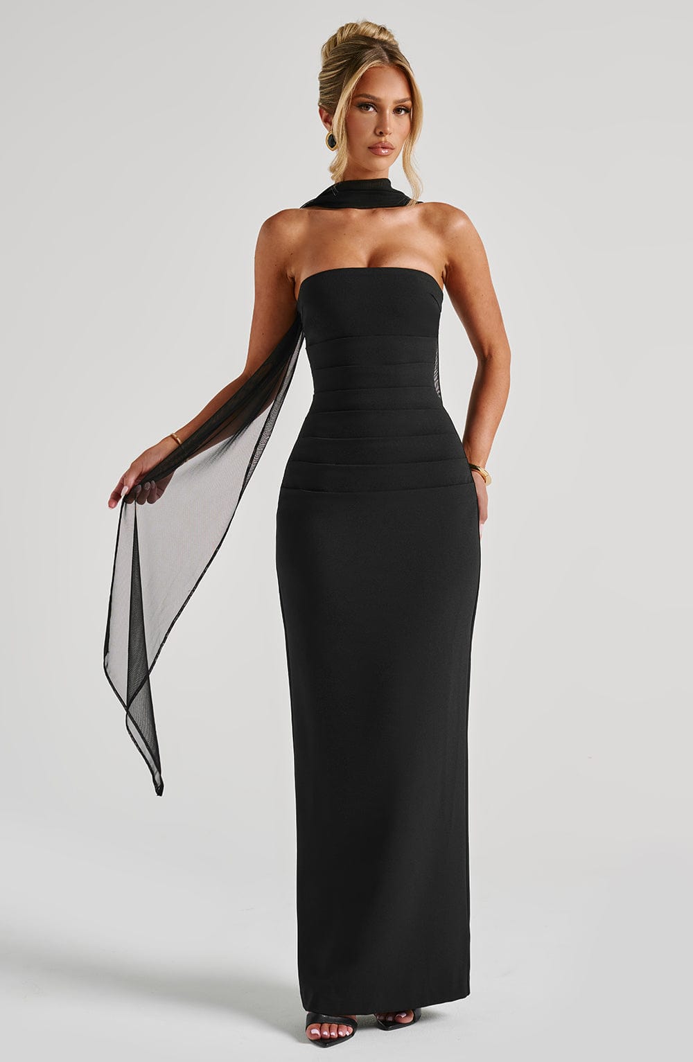 VESTIDO LARGO YULIA - NEGRO
