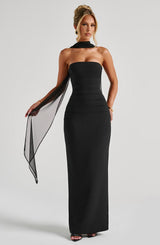 VESTIDO LARGO YULIA - NEGRO