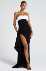 ZAFIRA MAXI DRESS - BLACK/WHITE