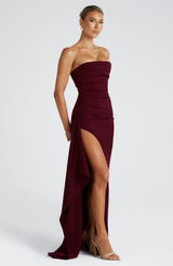 ZAFIRA MAXI DRESS - CHERRY LACQUER