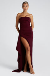 ZAFIRA MAXI DRESS - CHERRY LACQUER