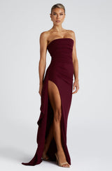 ZAFIRA MAXI DRESS - CHERRY LACQUER