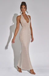 ZAYDE MAXI DRESS - NUDE